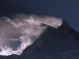 Wind-Blown Snow on Manaslu (8 156m) at Dawn  Mansiri Himal Region of the Nepalese Himalayas  Nepal