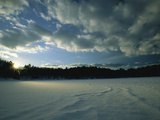 Sunset Viewed from the Frozen Surface of Walden Pond