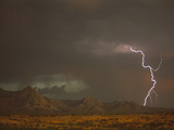 Monsoon Rains and Lightning over the Santa Rita Mountains  Arizona
