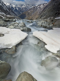 White River Rapids Flow over Spring Snow Bank  Arthur's Pass National Park  Canterbury  New Zealand