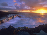 Sunset at Shark's Cove  Oahu  Hawaii