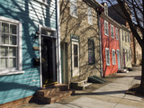 Colorful Houses on South Ann Street in the Fell's Point Neighborhood