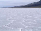 Salt Flats at Badwater with Polygon Shapes  Death Valley National Park  California