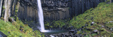 Svartifoss Waterfall  Flanked by Basalt Columns  Skaftafell National Park  Iceland