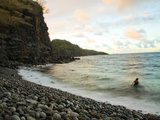The Stone-Strewn Beach at Kahakuloa  Reached by a Narrow Cliff Road