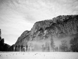 Yosemite National Park Lit Up by a Full Moon Late at Night