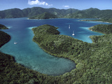 Aerial View of Hurricane Bay  Virgin Islands National Park  St John Island