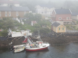 Boats Docked Outside the Village of Traena