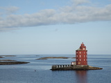 A Red Lighthouse Near Trondheim  Norway