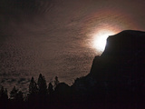 The Full Moon Silhouettes El Capitan in the Yosemite Valley