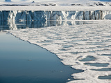 Different Shaped Ice Floes Near the Negribreen Glacier in Norway