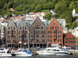 Boats Docked in the Harbor in Bergen