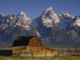 Cunningham Cabin in Front of Grand Teton Range  Wyoming
