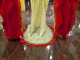 Opera Performers in Red and Yellow Costumes