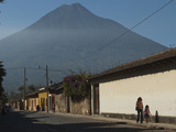 A Village at the Foot of a Volcano in Guatemala