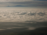 Mount Kilimanjaro  Surrounded by Clouds  Seen from the Air