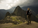 A Trekker Gazes across the Ruins of Machu Picchu to the Huayna Picchu
