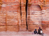 A Musician and a Small Boy at the Street of Facades  Petra