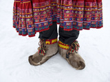 Reindeer Fur Boots at Ounaskievari Reindeer Farm