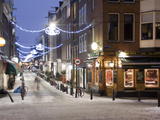 A Street Scene at Christmastime