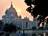A Backlit View of the Victoria Memorial