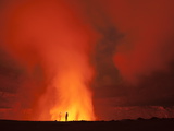 The Second Terrace of Nyiragongo Volcano at Night