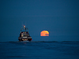 A Driftnet Boat Fishing for Sockeye Salmon in Bristol Bay