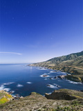 Highway 1 Along the Big Sur Coastline under the Full Moon