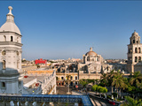 An Overview of Veracruz's Central Plaza  Called the Zocalo