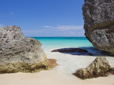 Large Boulders on the Beach Near Tulum  Mexico