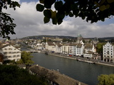 View of the Limmat River Running Through Zurich