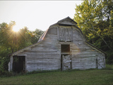 Sun Rises Behind a 100-Year-Old Barn Along Historic Maple Grove Road