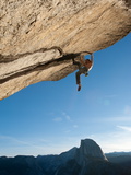 Without a Rope  a Climber Scales a Route on Glacier Point Called Heaven