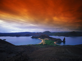 Dramatic Cloud Cover over Bartolome Island  Galapagos Archipelago