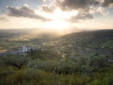 A Dramatic Sunset and the Village of Assisi