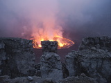 A Fiery Lava Lake in Nyiragongo's Crater