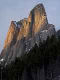 Late Afternoon Light Hits a Spire in the Canadian Rocky Mountains