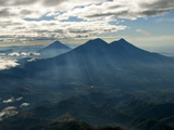 Aerial View of Volcanoes in the Lake Atitlan Area
