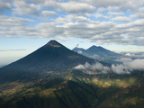 Aerial View of Volcanoes in the Lake Atitlan Area