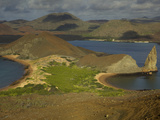 Landscape of Hills  Water  and Pinnacle Rock