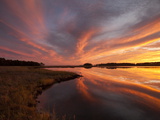 Sunset over a Chesapeake Bay Shoreline