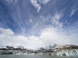 Allardyce Range and a Blue Glacier under Cumulus Clouds