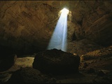 Sunlight Streams Through the First Drop into Majlis Al Jinn