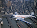 A United Airlines Mainliner Flies Through the Air
