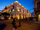 A Street Scene at Dusk in Sucre  Capital of Bolivia