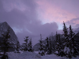 Snowy Mountain Scenic at Twilight