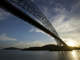Passing Beneath the Bridge over the Panama Canal at Panama City