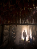 Smoking Fillets of Sockeye Salmon at a Fish Camp