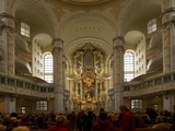 Inside the Luteran Krauenkirche  Church of Our Lady