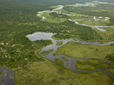 Aerial View of the Savute Region of the Okavango Delta
